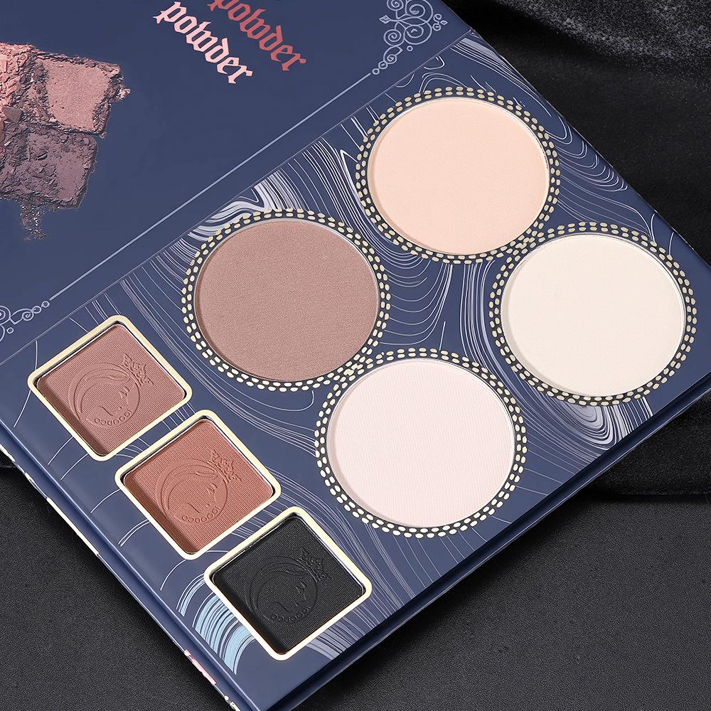 Julystar Secret Garden Makeup Palette, 4-In-1 Multicolor Eyeshadow + Blush Highlighter Contour Set, All-In-One Makeup Kit for Beginners