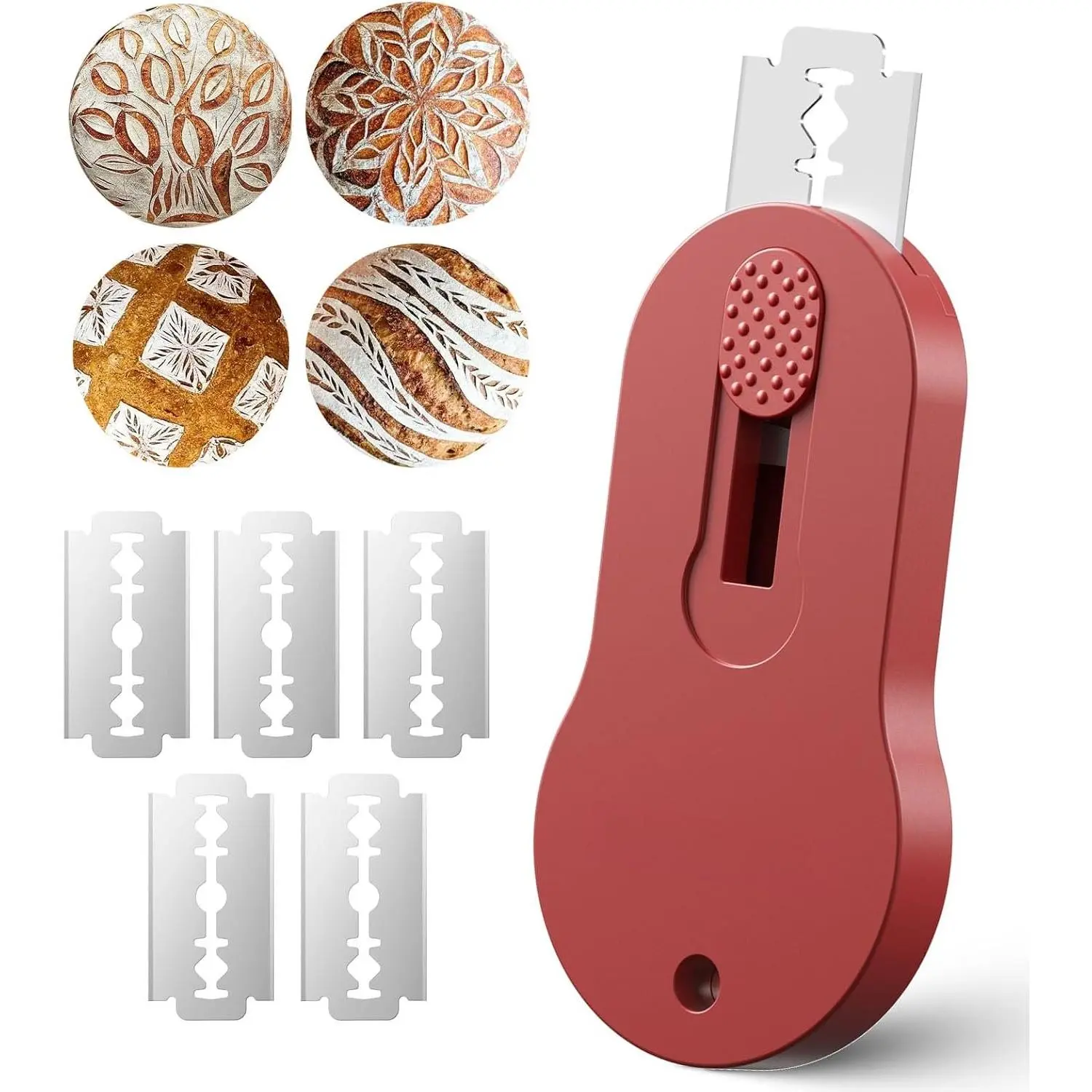 Bread Lame,  Storage Sourdough Scoring Tool With 5 Individual  For Artisan Bread, Essential Sourdough Baking Supplies, Scoring  for Bread Baking