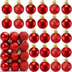 24 Count Small Red Christmas Ornaments Balls, Mini Red Ornaments for Mini Christmas Tree, Small Shatterproof Valentine Tree Decorative Hanging Bulbs Ball for Xmas Outdoor Party Decorations, 1.2 inchfidget toys