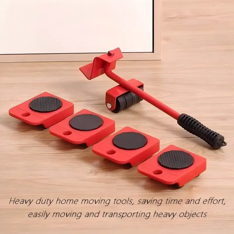 Furniture Moving Tool Set with Lifting Rod & 4 Wheels, Heavy Duty Furniture Slider Mover Dolly Lifter for Easy Furniture Transport