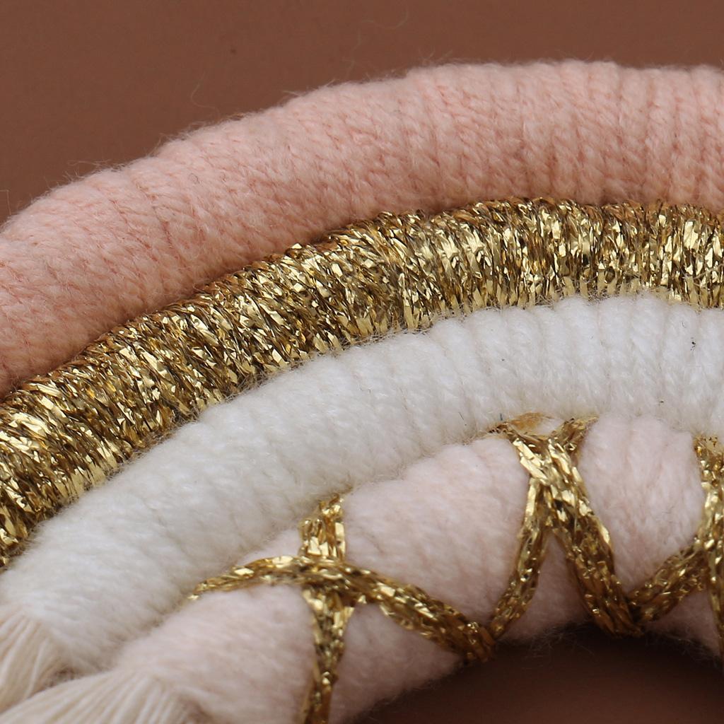 Chic Tassel Macrame Keyrings Weaving Rainbow Keychain for Daily Going out Trips