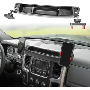 Dashboard Phone Holder Compatible with 2013-2018 Ram1500 2500 3500&2019-2024 Ram 1500 Classic Center Console Organizer Dash Tray Phone Mount for RAM Accessories(DodgeRam 2013-2018)
