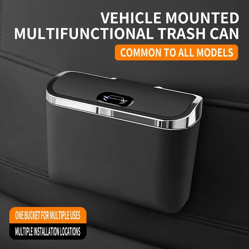 Car Trash Can for Car Door, Multi-Functional Storage Bucket, Hanging Car Interior Organizer, Front and Back Seat Miscellaneous Box