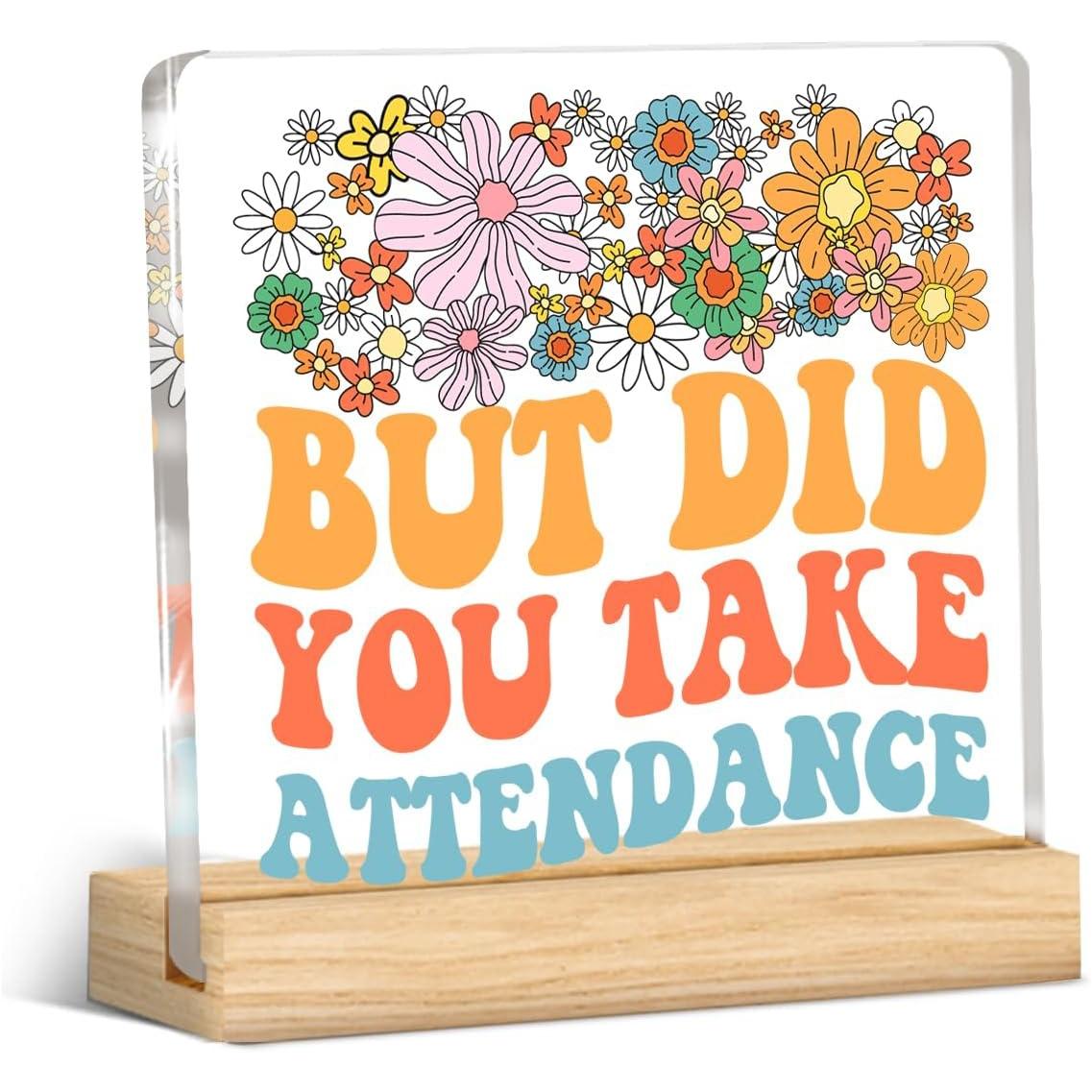 Funny Teacher Office Desk Decor, Home Office Decoration, Acrylic Desktop Decoration, Perfect Gift for Teachers & Secretaries, Humorous Acrylic Plaque Sign for Classroom & Home Use, Desk Signs