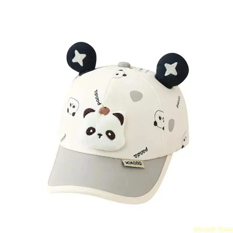sohochic Unisex Baby 3D Cartoon Animal Ears Baseball Cap Sun Protection Hat - Plush Bear/Rabbit Designs, Adjustable Strap, Safe Soft Breathable Material, Daily Outdoor Use