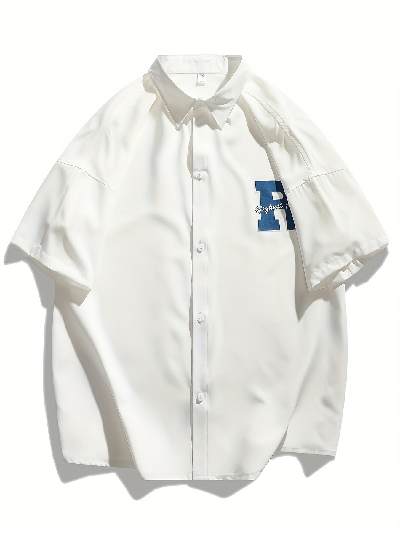 NewBdhjydb Summer Men's Printed Casual Loose Short Sleeve Work Shirt