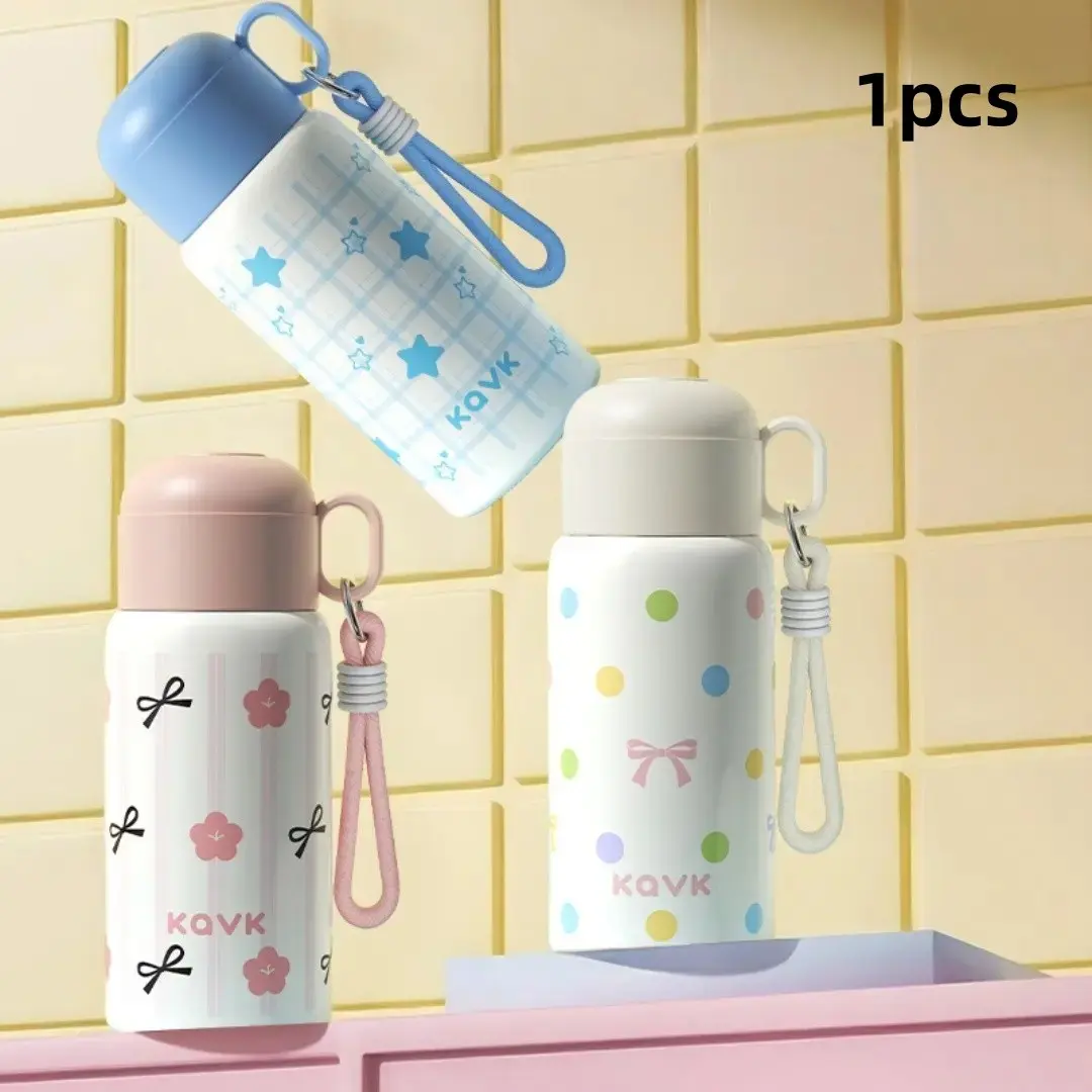 Adorable Cartoon Water Cup, 316 Stainless Steel Insulated Mug, Multi-Functional Large Capacity Dual Drink Cup, Portable Coffee Cup
