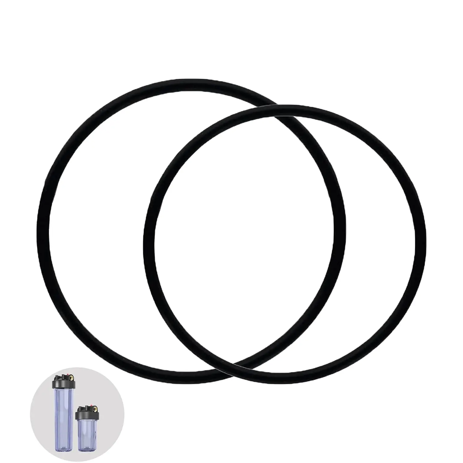 WHT10 & WHT20 (Clear) O-Ring , Seals, Gaskets Fit for  WHT10 & WHT20 (Clear) 10"X4.5", 20"X4.5" Whole House Water Filter Housing, 2 Pack (Old Version - No Logo)