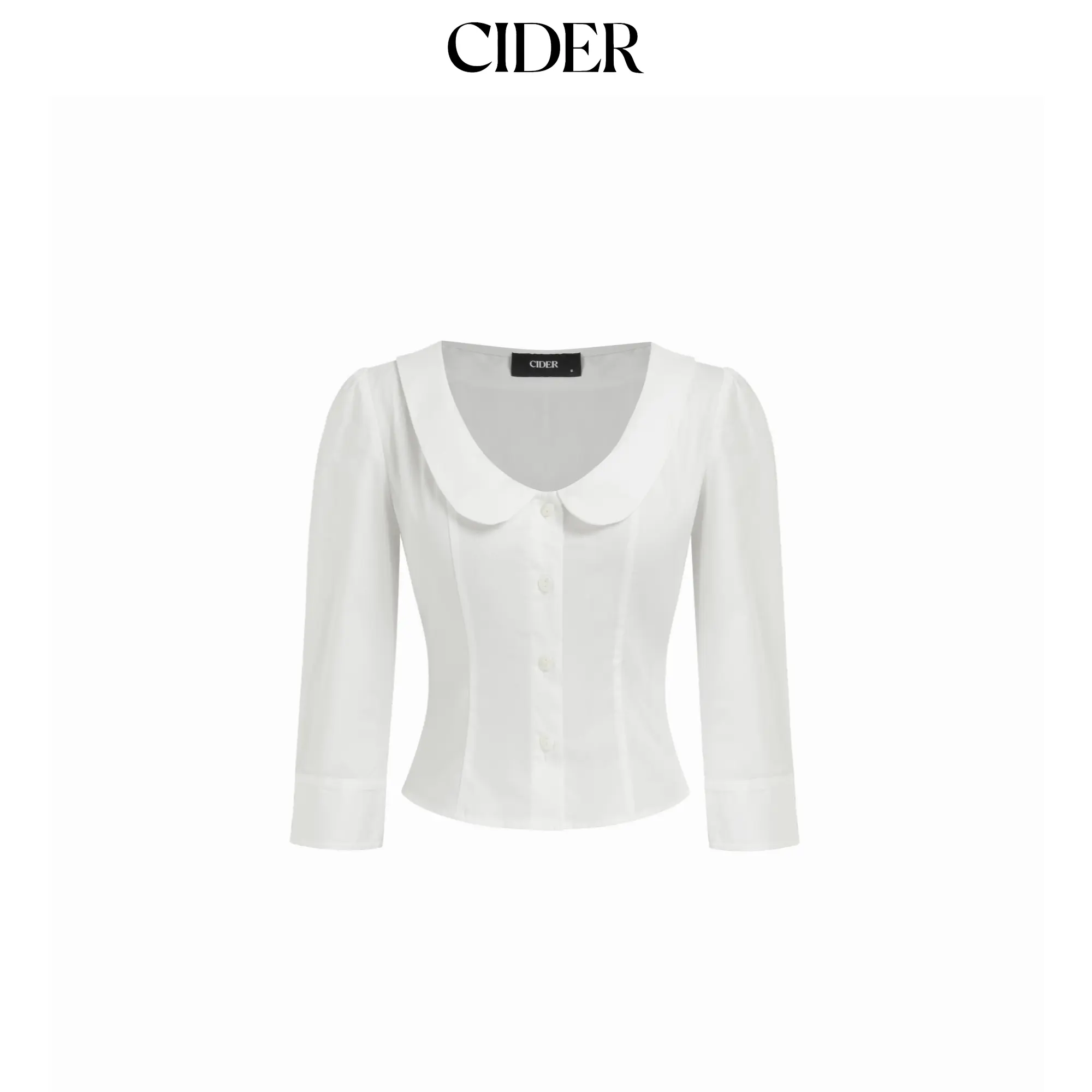 Cider Peter Pan Collar Middle Sleeve Blouse SummerWins SummerFinds