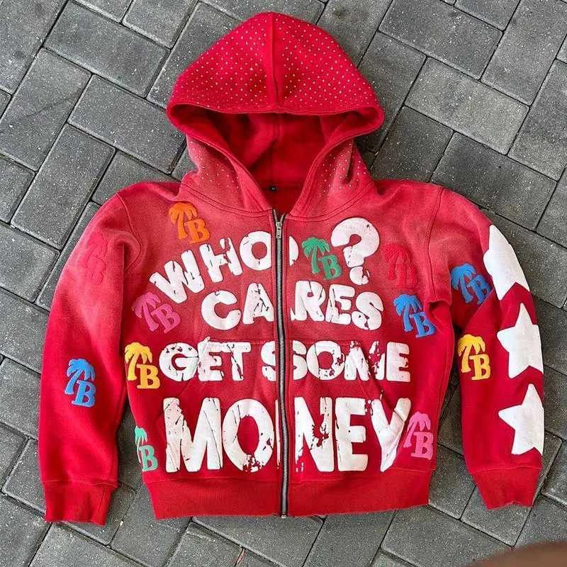 Unisex Letter Pattern Fashion Hoodies Zipper Pattern Hoodies Y2K Hip Hop Streetwear Harajuku Fashion(Sheets)