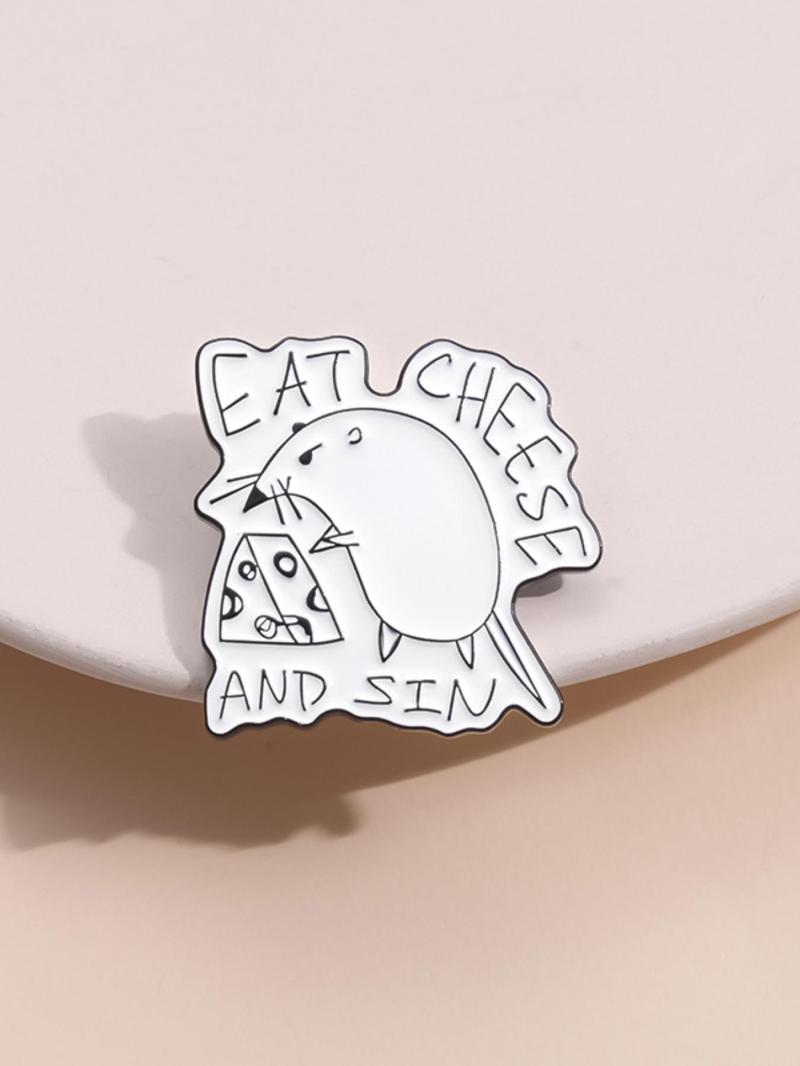 Cute Rat Design Brooch, Durable Metal Pins, Fashion Alloy Badge Jewelry for Backpack Hat Gift, Charms, Enamel Pin Suitable for Backpacks, Jeans, Scarves, Hats Decoration Fixed Buckle, Fashion Accessory