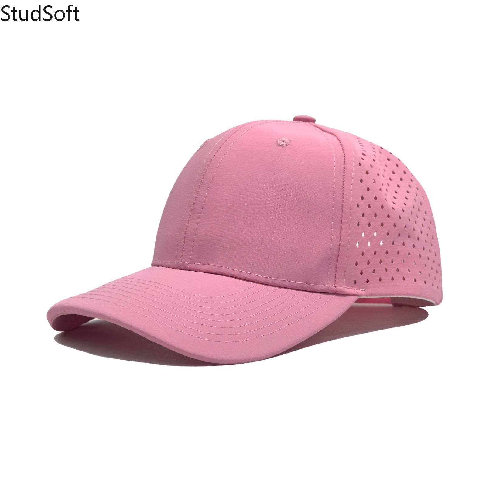 Solid Color Golf Baseball Cap for Men Women, Waterproof Laser Perforated Breathable Hat, Quick Dry Outdoor Sun Protection Adjustable Cap