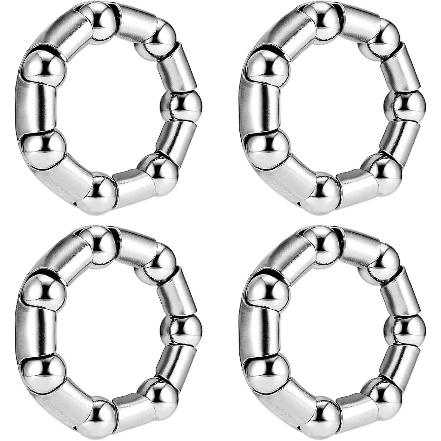 Bike-Ball-Bearing, Bicycle-Crank-Bearings, 5/16" x 7-Balls-Bike-Crank -Bearing, 4 Pcs Replacement MTB Part for Bike Crank or Bottom Bracket