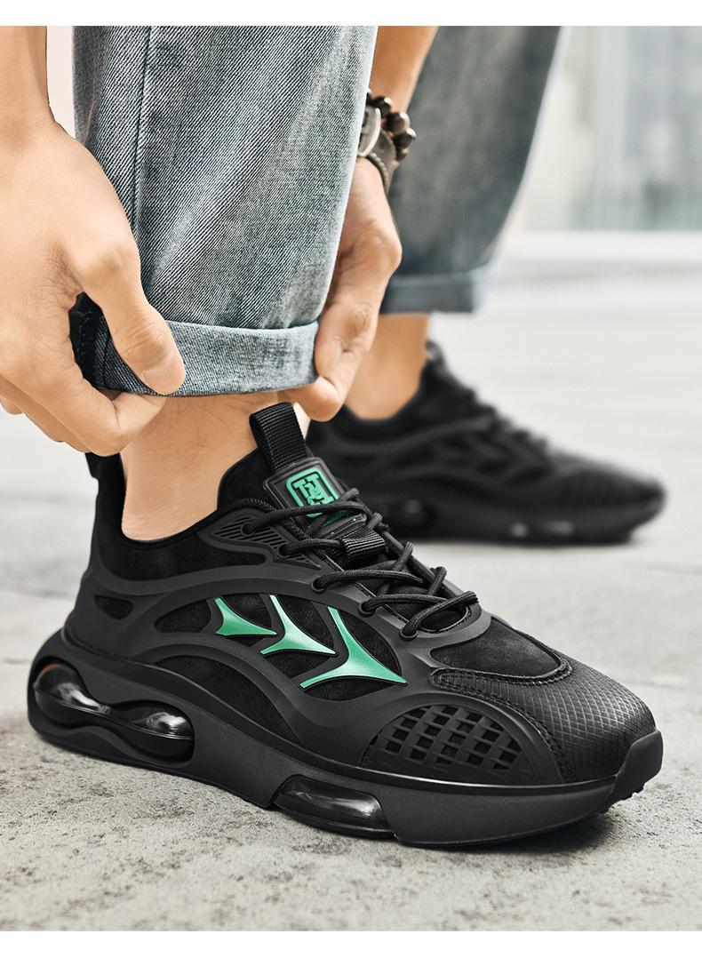 Brand GGOR Men's Plus Size Heavyweight Sneakers - Breathable Mesh Cushioned Training Sneakers with Slip-Resistant Sole, Low-Top & Insole for Running, Gym, Casual Wear - - Comfortable Daily Sports Shoes