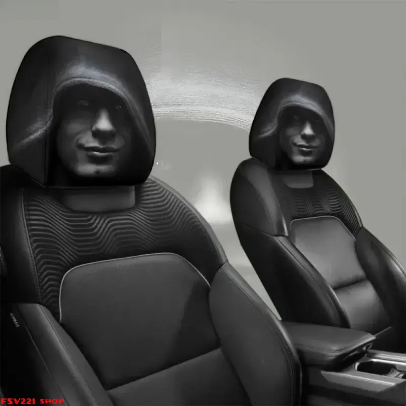 2-PCS Dark Fantasy Gothic Car Headrest Cover, Universal Elastic Auto Head Rest Protector, Stylish Comfortable Interior Accessory, Ideal for Long Drives, Perfect Halloween & Christmas Vehicle Decor, Auto Parts Accessories, Cars Accessories
