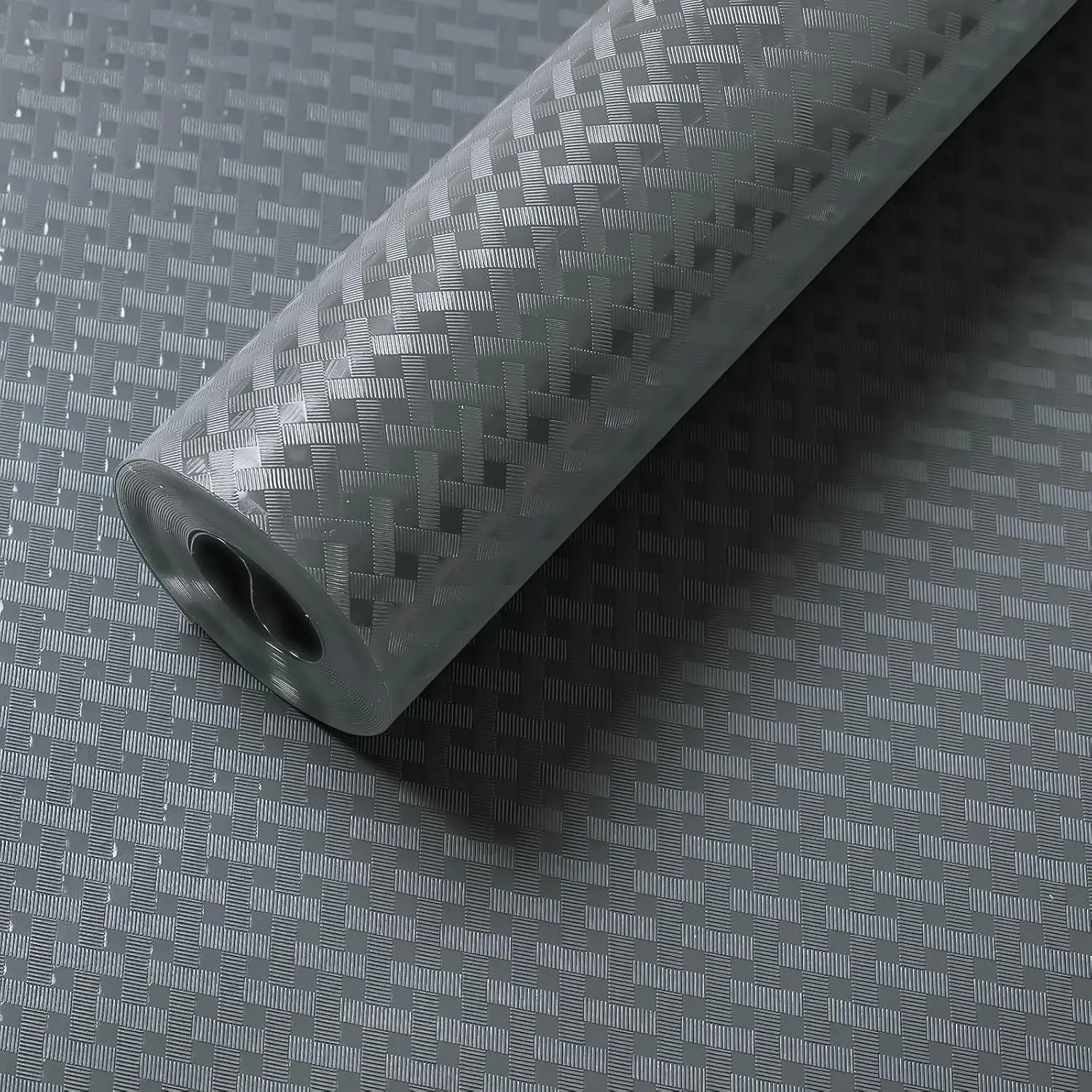 Shelf Liner, Refrigerator Liners Mats, Easy to Clean Fridge Liners, Refrigerator Liner for Glass Shelves Washable, Drawer Liner for Kitchen Cabinets(Grey Grid,12" x 78")