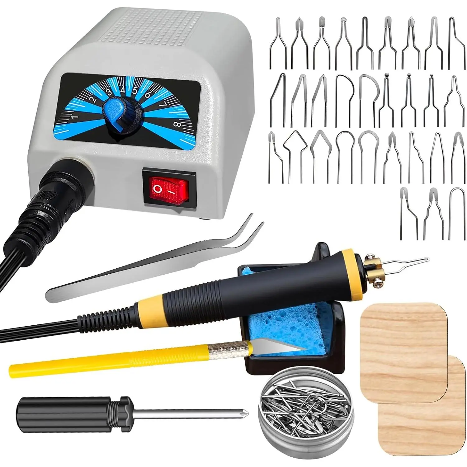 LH20 Wood Burning Kit, Adjustable Temperature Wood Burning Tool, Professional Wood Burner Kit for Adults Beginners Craft, Pyrography Pen Comes With 30 Pyrography Wire Tips