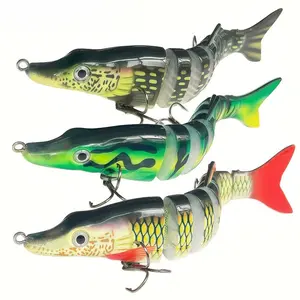 Multi-Jointed Sinking Swimbait – Lifelike Swimming Action Pike & Musky Lure, Freshwater Fishing Gear, Top Father’s Day Gift for Anglers