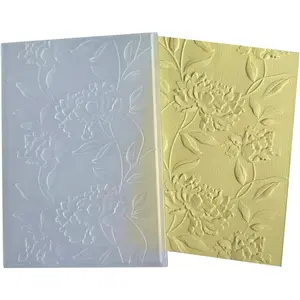 3D Peony Flower Blossom Plastic Embossing Folders for Card Making, Journaling & Paper Crafting