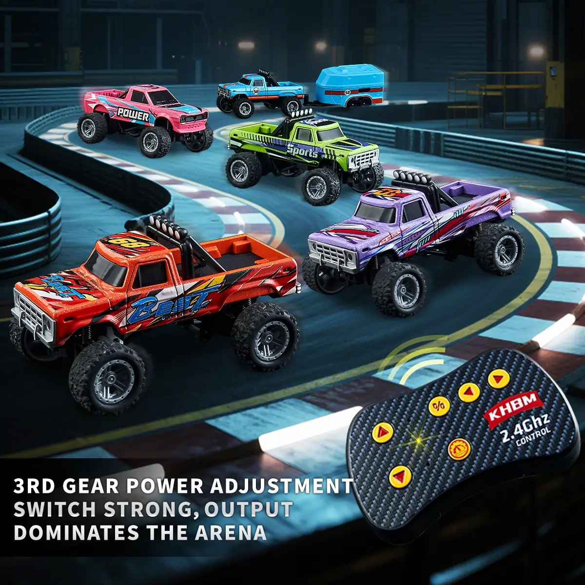 1:64 Scale Remote Control Car with Cargo Box, Directional Control, Lights, Suitable for Ages 6+, Perfect Holiday Gift Choice