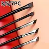3/5/7pcs Precision Eye Makeup Brush Set, Brush Kit, Brush Combo, Sickle-Shaped & Angled Eyeliner Brushes, Brow Brush, Travel-Friendly, Perfect for Gifts