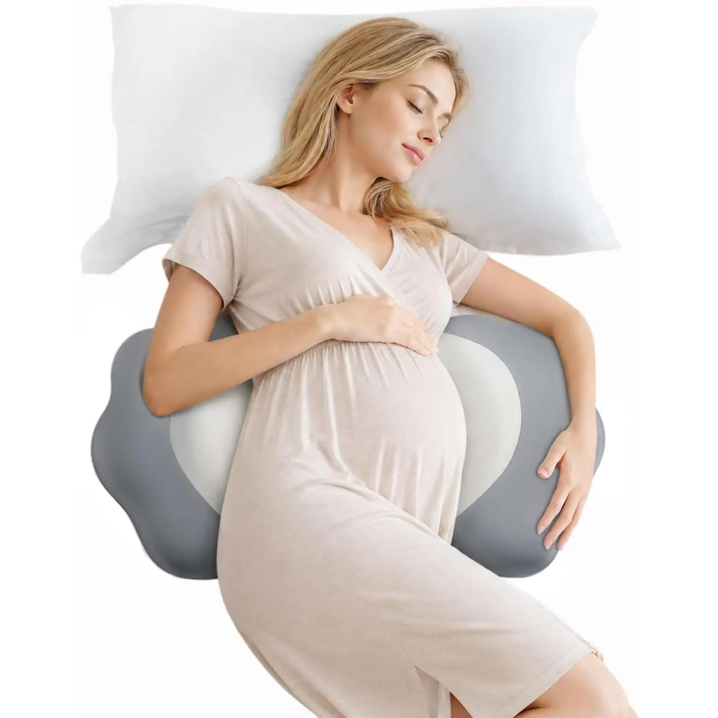 Pregnancy Pillow for Sleeping, Cooling Maternity Pillow| Small Pregnancy Pillow, Wedge Pillow For Belly/Back/Hips, Travel Maternity Pillow for Pregnant