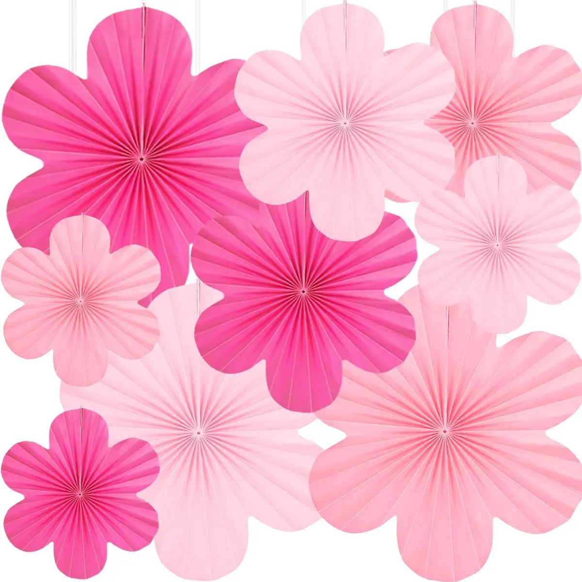 9 count  Paper , Paper  Decorations for Wall  Decor |  Party Decorations with Hot  Paper Fans, Floral Backdrop Decor for Birthday Wedding  Shower Classroom Parties
