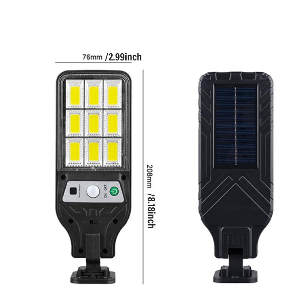 Solar Powered Outdoor Light, Motion-Sensor Outdoor Wall Light, Solar Street Lamp, Street Light with Remote Control 3 Modes for Yard, Garden, Street, Fence, Gazebo, Solar Lights Outdoor
