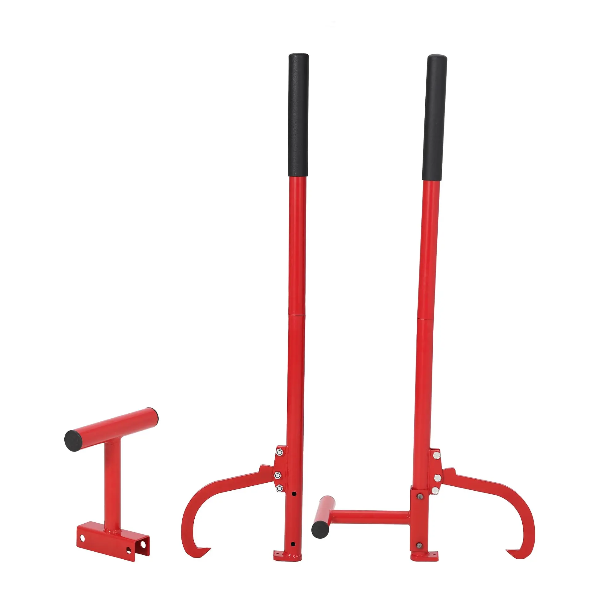 48'' Heavy Duty Steel Log Roller & Cant Hook, Adjustable Timber Jack Log Lifter with Rubber Grip, Timberjack Logging Tool for Rolling Logs, Forestry Logging