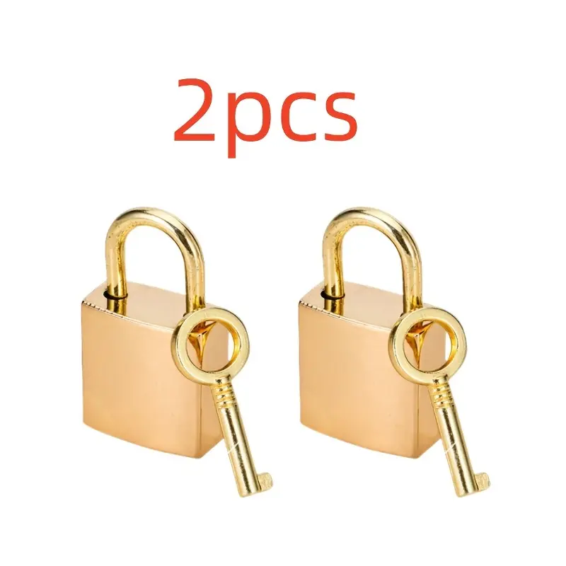 Lock 34 mm, 2 small locks with keys, small padlocks with keys (same key), padlocks suitable for ladies' bags, travel bags and gym lockers, padlocks with keys, high security.