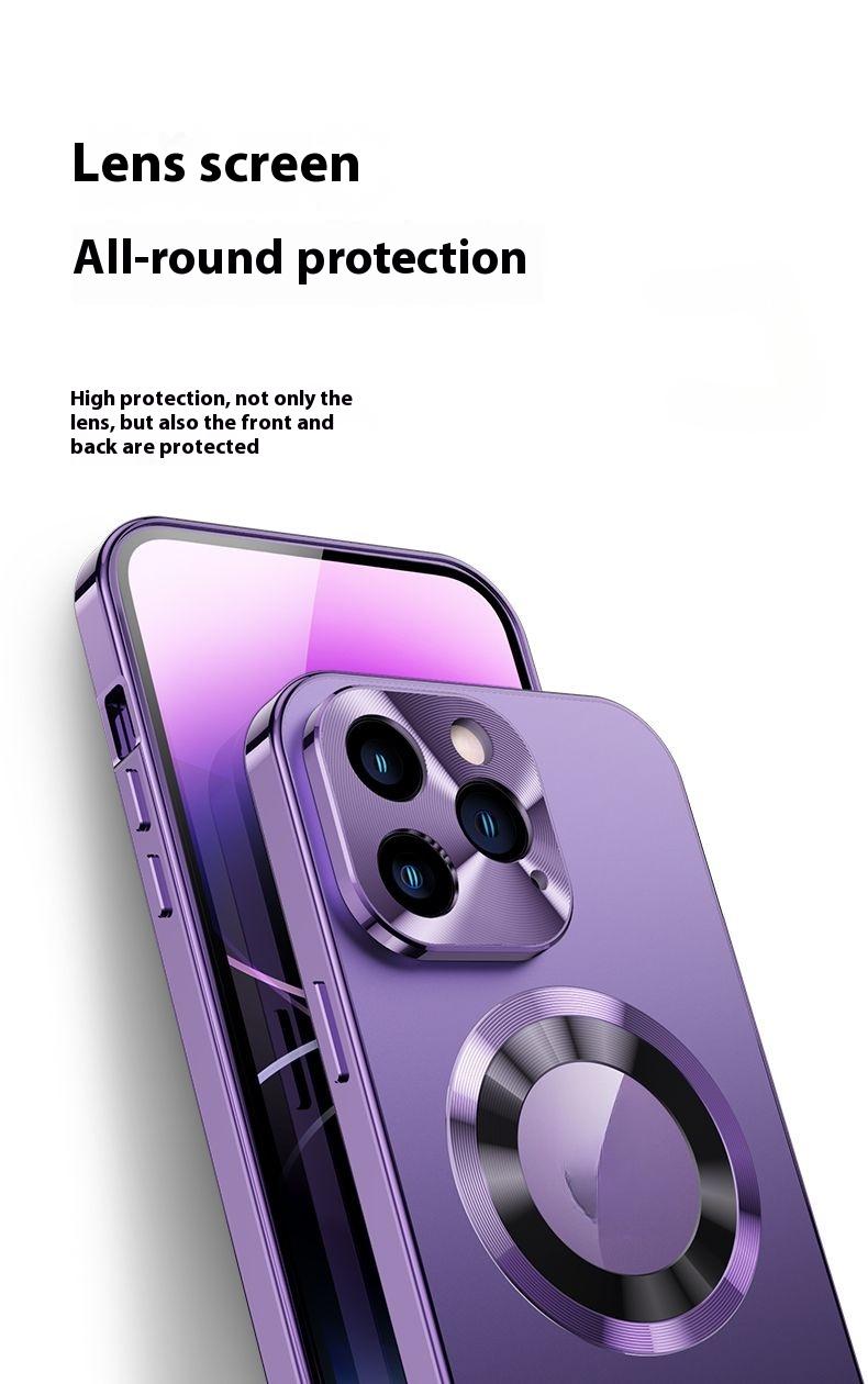 Metal Frame iP 17 Pro Max Case Purple Full Coverage Privacy Screen Lens Protection Magnetic TPU Back International Warranty Phone Cases phone case 17 pro max