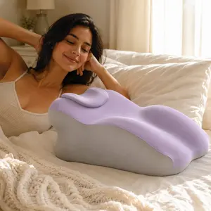 Double Person Couple Back Support Pillow, Multi-Angle Pressure Relief Cushion, Washable, Soft and Durable, Bed Head Lounge Rest Pad Dxz-09