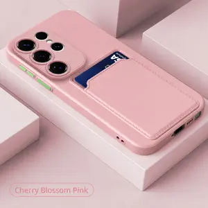 Samsung S26/s25/s24/s23/s22 Ultra Plus Phone Case, Customized Silicone Card Slot, Anti-Drop Full Protection, Matte Finish, Bank Card Holder