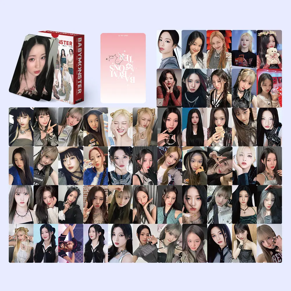 BABYMONSTER Kpop Girls Group Lomo Card Set 55Pcs Fans Collection