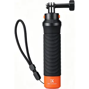 K&F CONCEPT Waterproof Floating Hand Grip Compatible with GoPro Hero 13 12 11 10 9 8 Black, DJI Osmo Action 5 Pro/6/4/3/2, Anti-Slip Handle for Water Sports, Action Camera Handler Mount Accessories