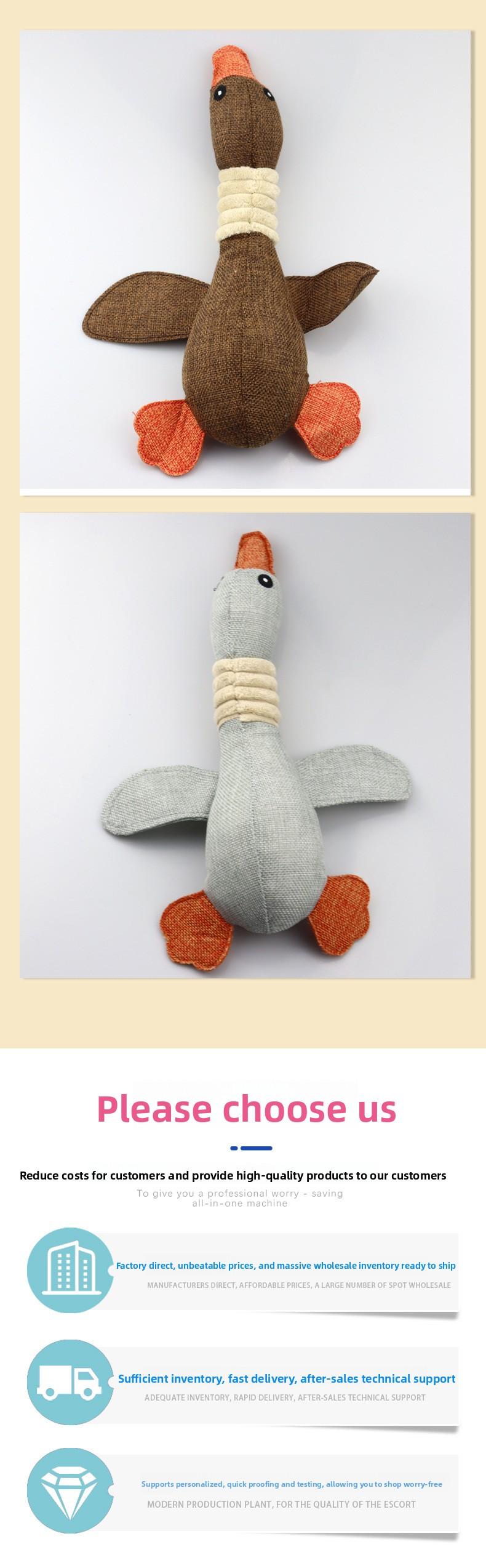 New Pet Toy: Squeaky, Durable, and Chew-Resistant Goose - Teething and Dental Cleaning Toy for Dogs and Cats