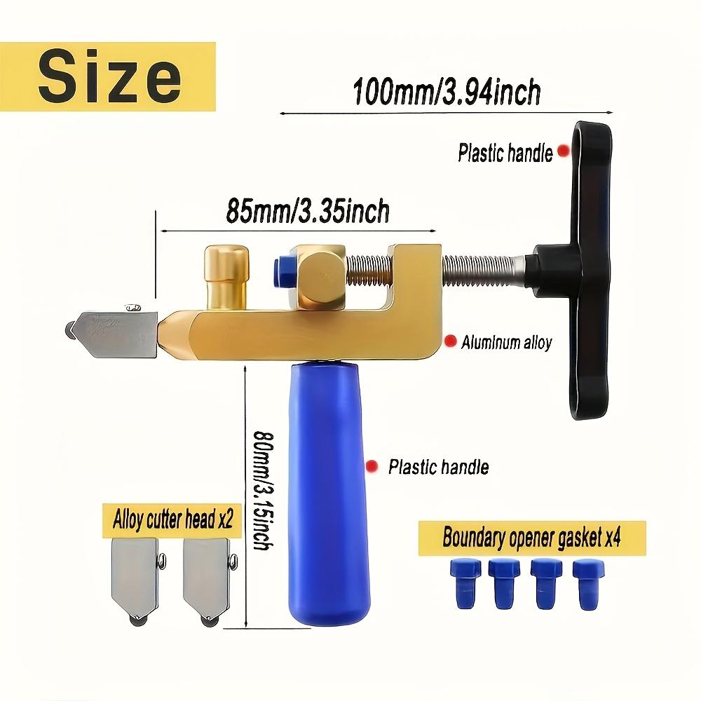 2-in-1 Glass Tile Cutter, All-in-one Glass Knife Brick Cutter, Tile Opener, Diamond Roller Glass Cutter, Sliding Glass Tile Cutter, Portable Building Cutting Tool Birthday Gift Christmas Halloween New Year's Gifts, Gift for Friends! Easter Gift