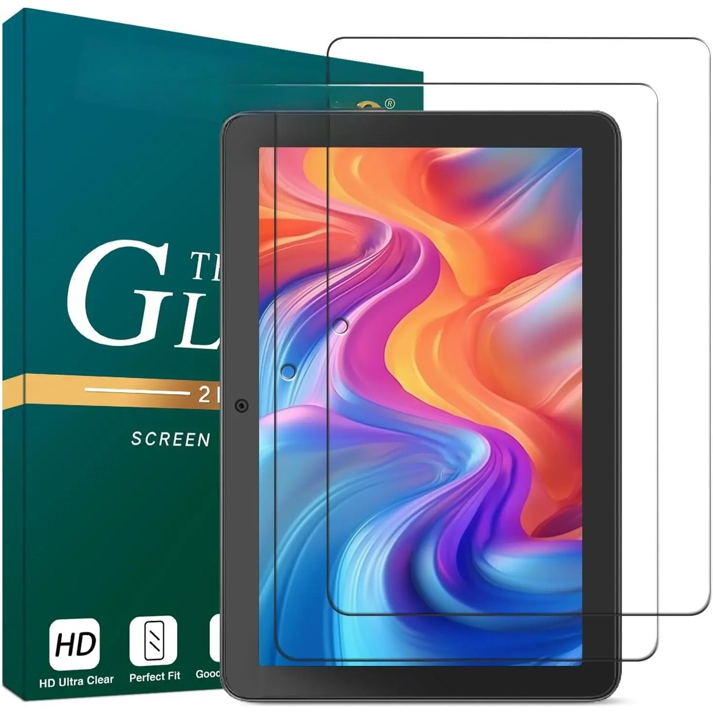 2-Pack Screen Protector for Fire  8 (2022/2020, 12th/10th) (8 Inch) Tempered Glass, No Bubbles, Easy to Instal, Scratch-Resistant