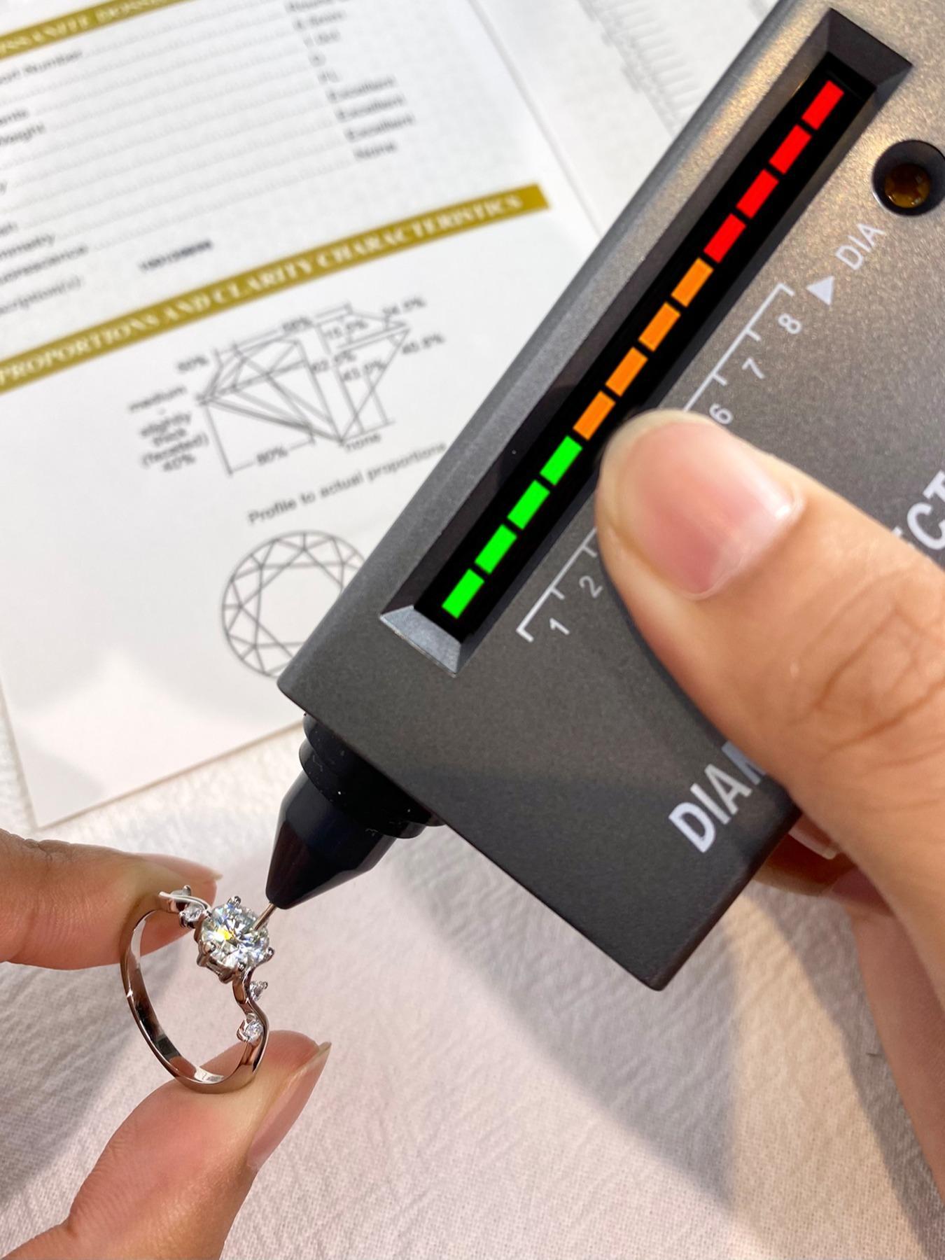 S925 Sterling Silver Synthetic Moissanite Ring, 1ct Ring for Women, Exquisite Engagement Ring for Women & Girls, with Timeless Promise Wedding Engagement Ring, Pave Engagement Ring