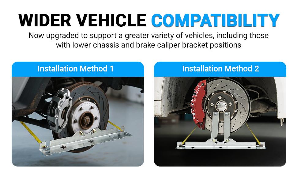Wheel Alignment Tool with Connection Sheet, Premium Stainless Steel Toe Alignment Tool Plates for Car, Truck, SUV(Include 2 Measuring Tapes)