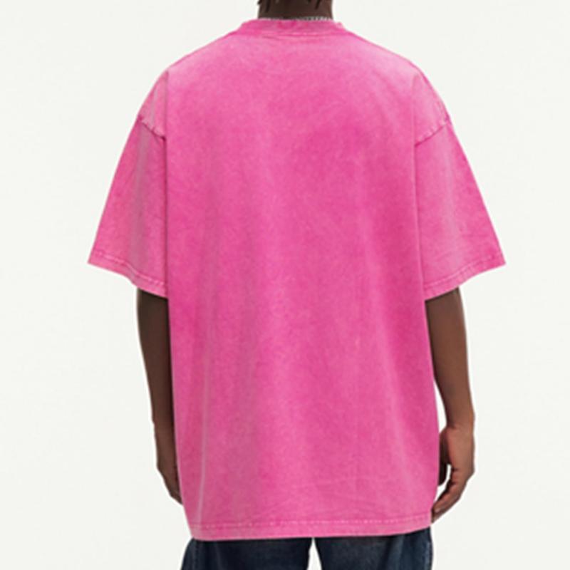 Women Fashion Retro Distressed Cotton T Shirt Casual Versatile Acid Wash Top Unisex Oversized Loose Fit Soft Clothes