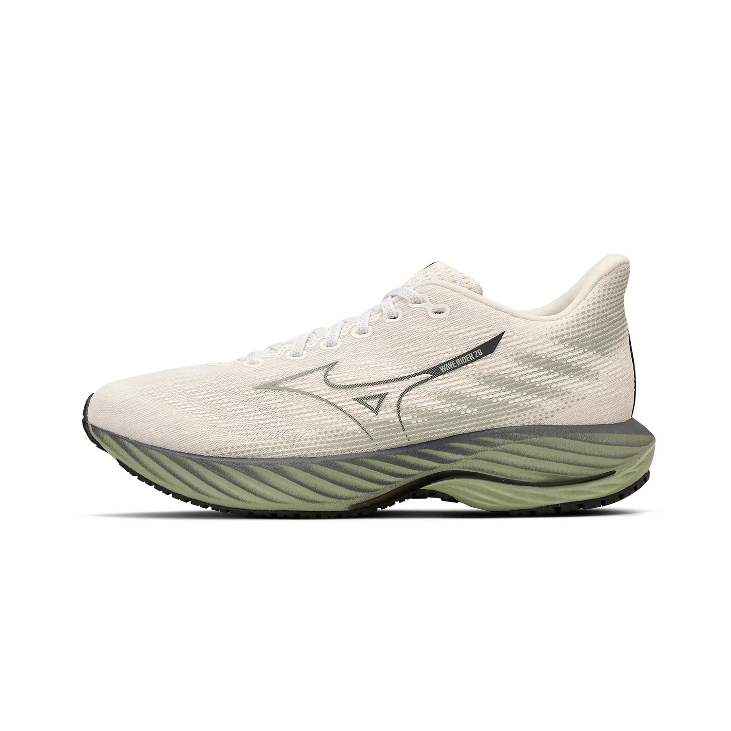 Mizuno Wave Rider 28 Comfortable Low-Top Running Shoes for Men and Women in Green Trending Shoes, House White Official Shoes to Get / Maison Mihara