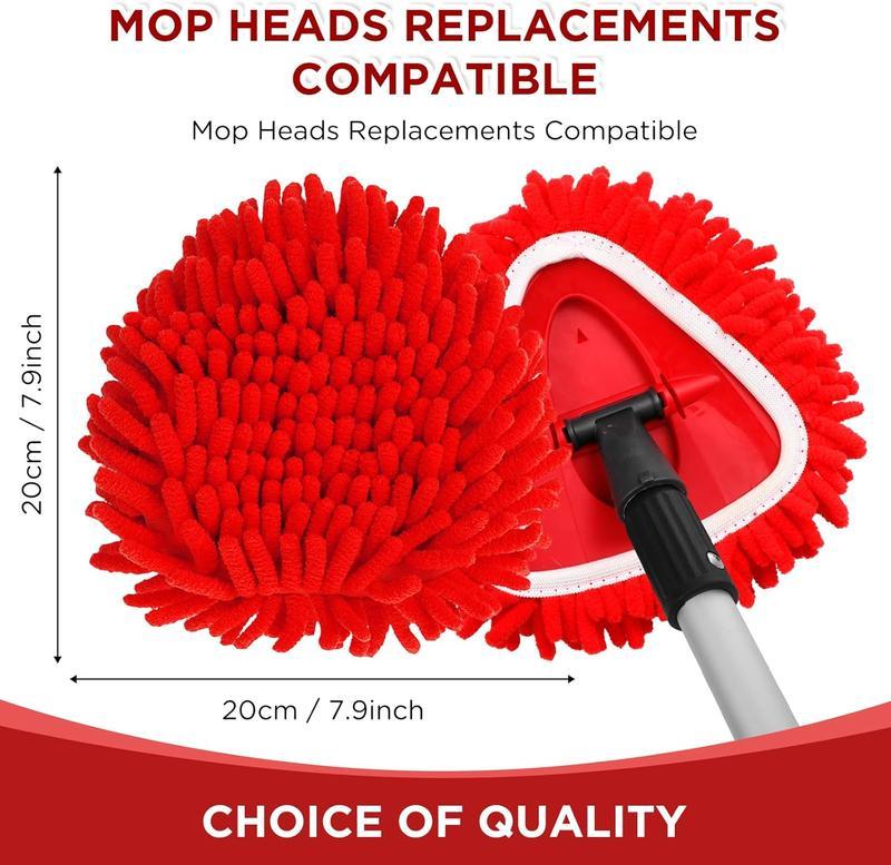 Reusable Chenille Duster Replacement Head - Dry Dusting Refill, Trap Dust Convert Mop to Long Handle (Bucket/Handle Not Included)