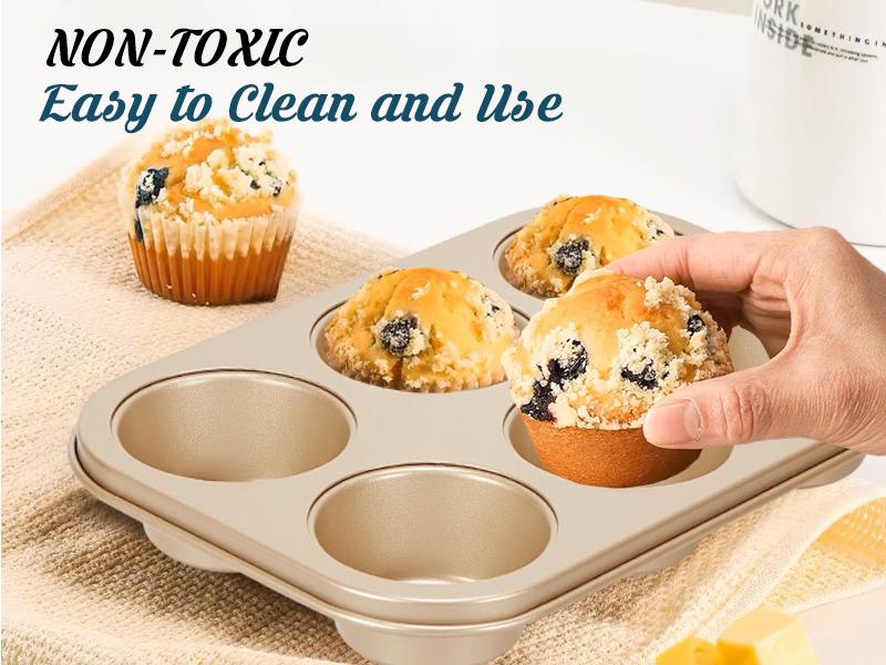 Baking Pans Set, Nonstick Stackable Bakeware Sets, Oven Pans for Cooking 6 Pieces Baking Sheets Set Including Cookie Sheet, Deep Roaster Pan, Square Pan, Loaf Pan, Muffin Pan, Carbon Steel Baking Pans Set, Nonstick Stackable Bakeware Sets, Oven Pans for Cooking 6 Pieces Baking Sheets Set Including Cookie Sheet, Deep Roaster Pan, Square Pan, Loaf Pan, Muffin Pan, Carbon Steel