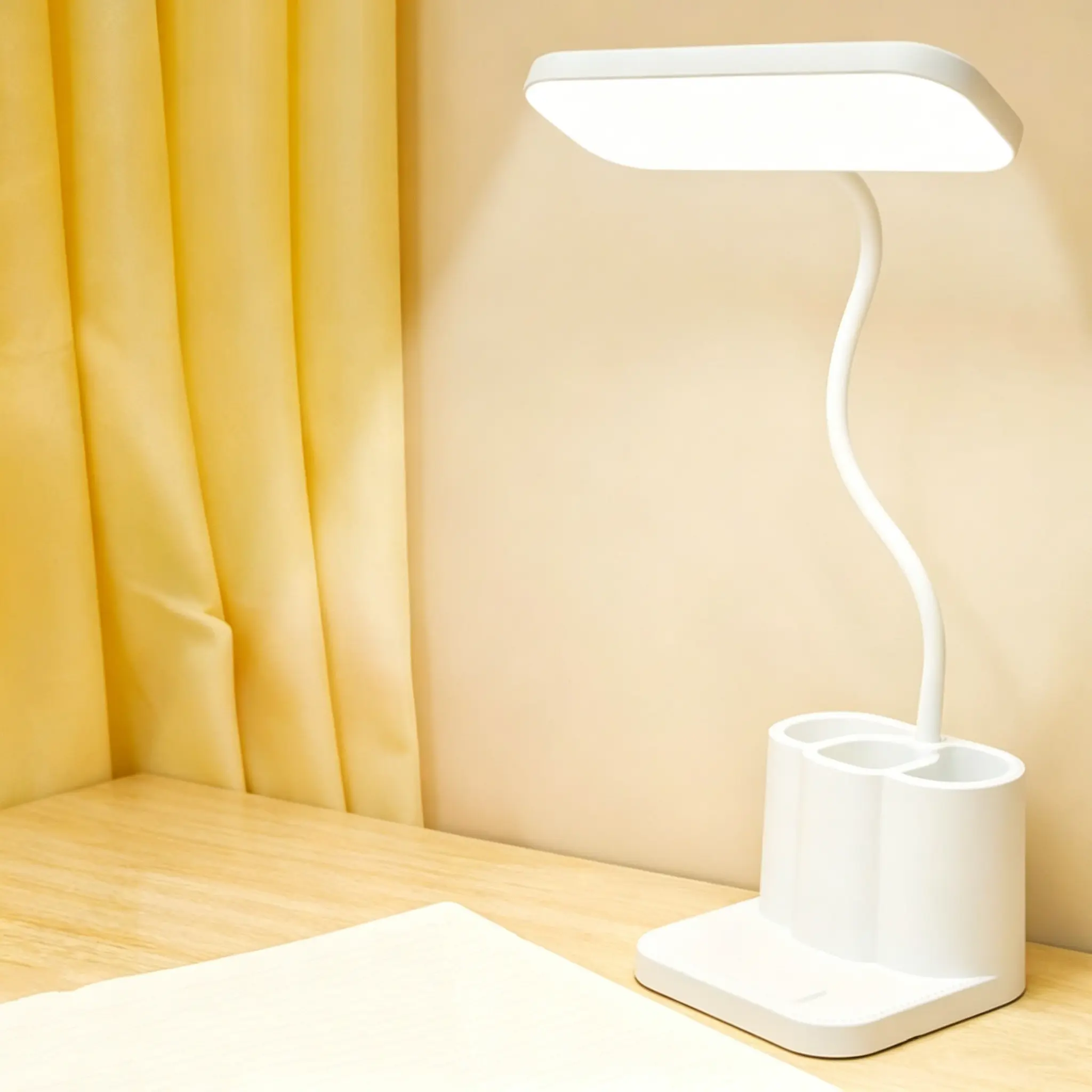 Charging Table Lamp for Work and Study, Indoor Lighting, Ideal for University Dorms, Bedside Reading Light