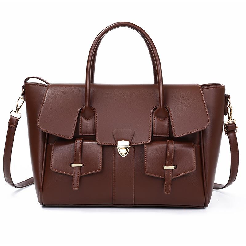 Vintage Handheld Tote Bag, New Large-Capacity Briefcase for Women, Suitable for Business Trips and Commuting