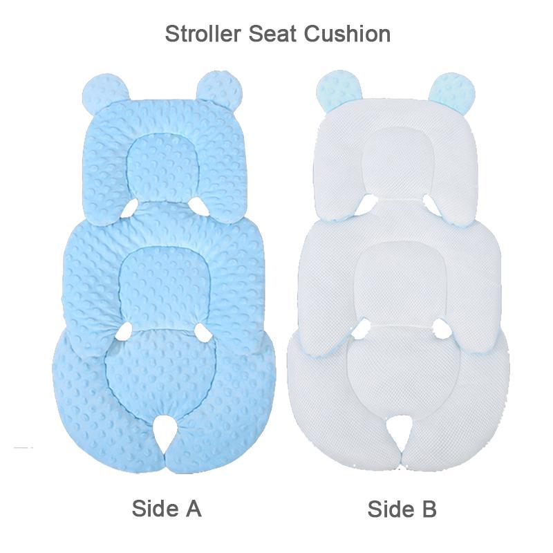 Four Seasons Baby Stroller Cushion Infant Car Seat Insert Stroller Pad General Thermal Mattress Mesh Breathable 2 Side Available