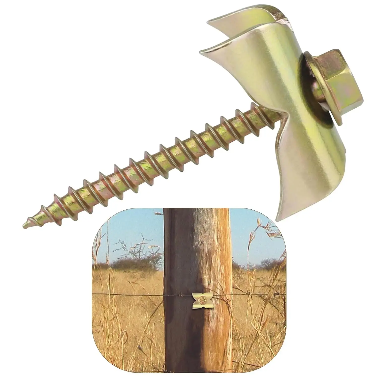 100PCS Reusable Galvanized U-Shaped Steel Wire Fencing Staples, Fence Nails Fasteners for Softwoods Wire Mesh and Woven Fencing