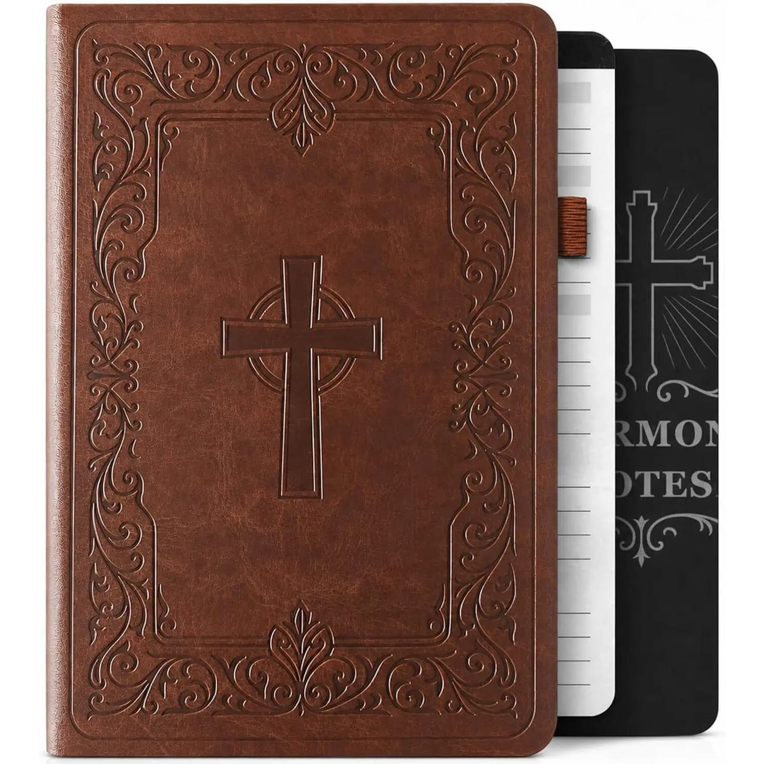 Christian  Journal for Men & Women – Leather Prayer Journal for Scripture Study, Undated  Study Journal, Devotional & Church Notes Notebook |  Christian Gifts for Men | Ideal for Graduation, Pastor, Baptism & Church