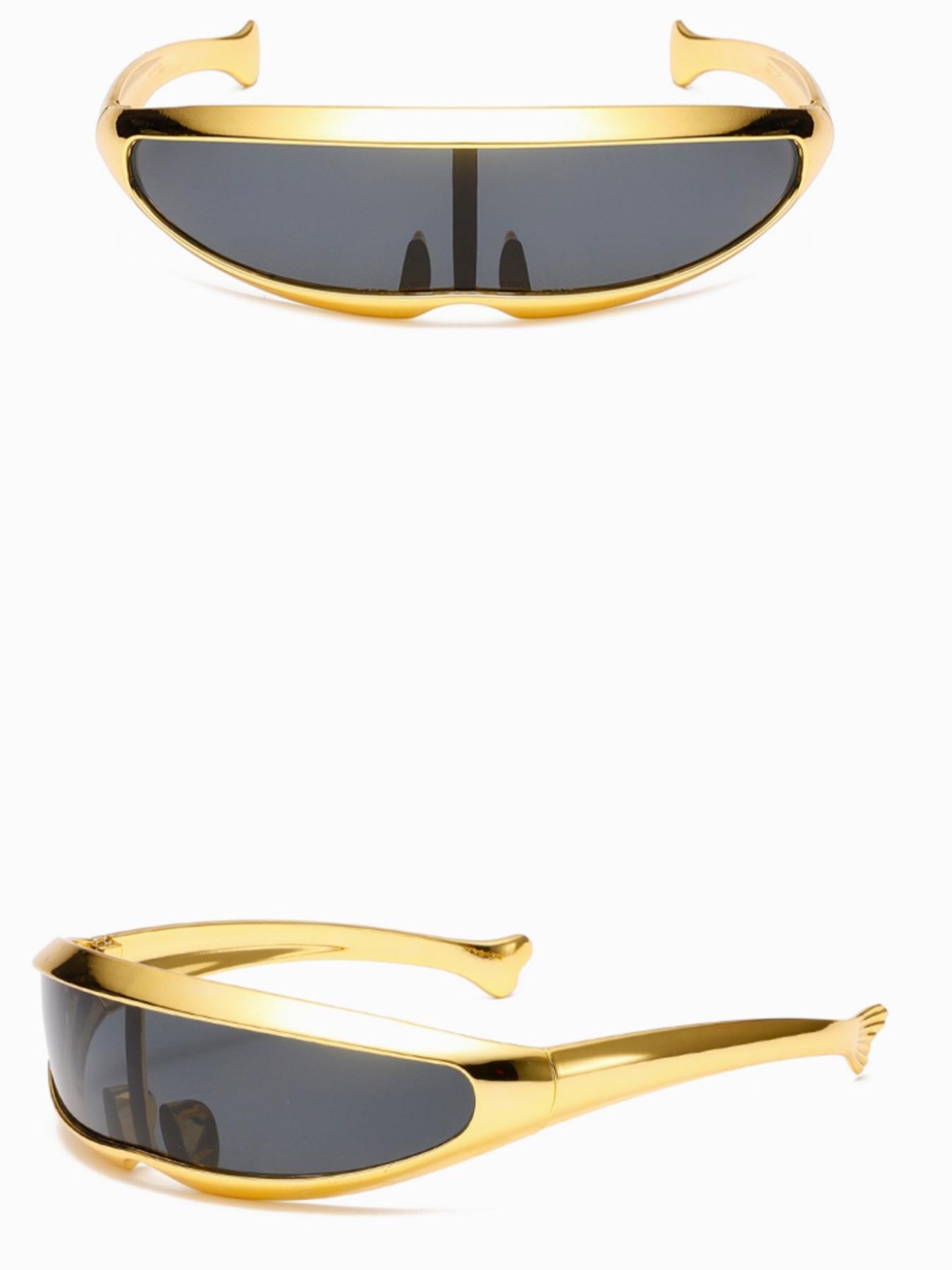 【1pay】Future-Ready Metallic Narrow-Frame Sunglasses | Bold Y2K Style Shades (Size runs small, please check size chart before ordering)